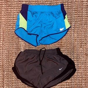 Nike Athletic Dri-Fit Running m/ Athletic Shorts Set - Blue and Black Medium